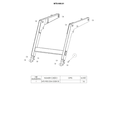 Części do Ładowacza czołowego Metal-Technik MTS-900